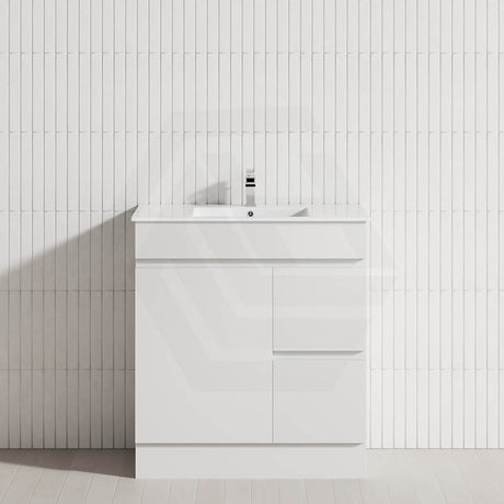 2-Drawer 1-Door 750/900/1200mm Freestanding Bathroom Vanity Kickboard Single Multi-Colour Cabinet Only
