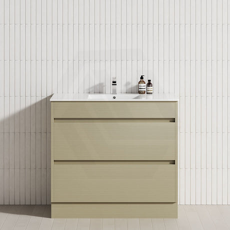2-Drawer 600/750/900/1200mm Freestanding Bathroom Vanity Kickboard Single Multi-Colour Cabinet Only