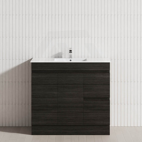 2-Drawer 2-Door 900/1200mm Freestanding Bathroom Vanity Kickboard Single Multi-Colour Cabinet Only