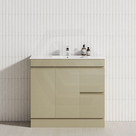 2-Drawer 2-Door Narrow 900mm Freestanding Bathroom Vanity Kickboard Multi-Colour Cabinet Only