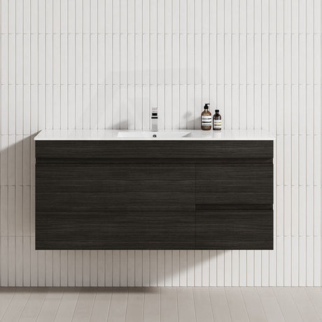 2-Drawer, 1-Door 750/900/1200mm Wall Hung Bathroom Floating Vanity Single Bowl Multi-Colour Cabinet Only