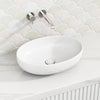 520x395x130mm Bathroom Wash Basin Oval Above Counter Matt White Ceramic