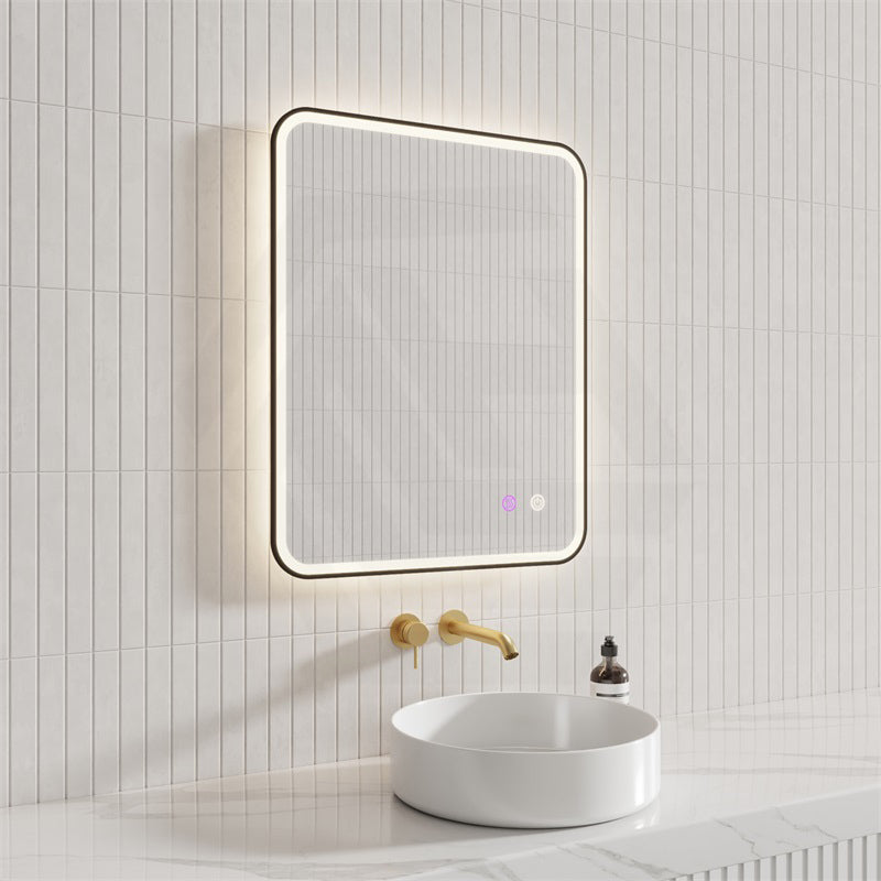 600/750/800/900/1200/1500mm Rectangle Framed LED Mirror Touch Sensor Vertical/Horizontal Variant Colour Available