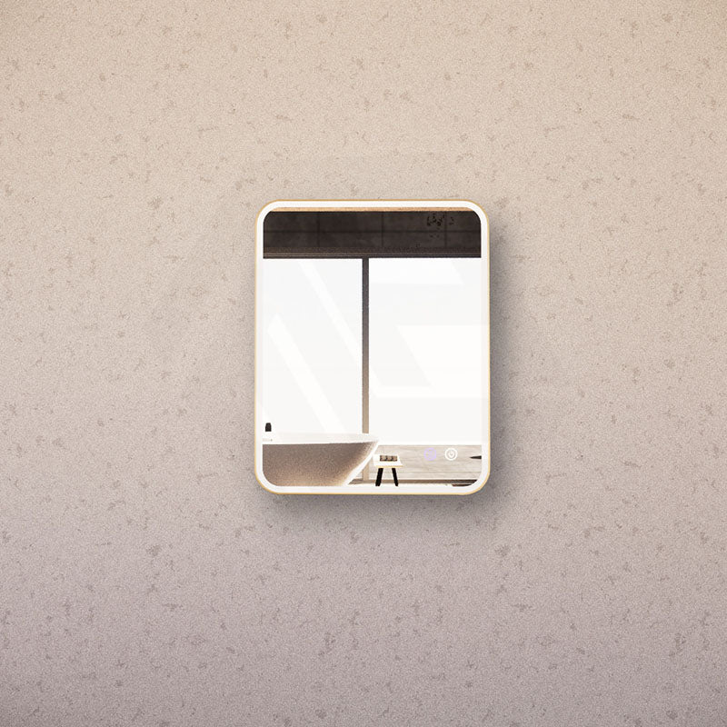 750/800/900/1200Mm Rectangle Gold Framed Led Mirror Touch Sensor Horizontal/Vertical Installation