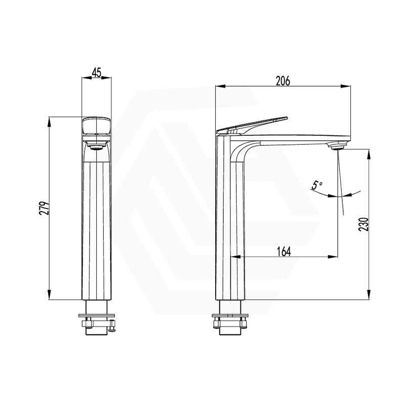 IKON Sulu II Brass High Rise Basin Mixer Available In Various Colors