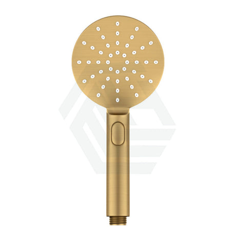 G#1(Gold) Aquaperla Round Brushed Brass Abs 3 Functions Handheld Shower Only Showers