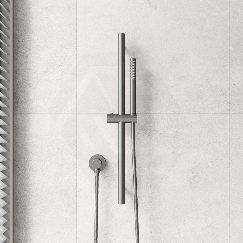 Aquaperla Round Shower Rail with Single Function Handheld Shower Set Gunmetal/Gold/Nickel