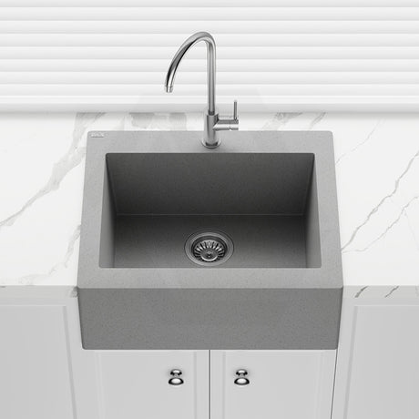 580x490x220mm Laveo Komodo Granite Single Bowl Square Stone Kitchen Sink Variant Colour Available
