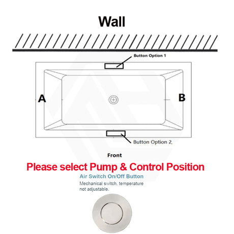 Broadway Ataud 1500/1700x800x600mm Rectangle Acrylic Freestanding Spa Bathtub