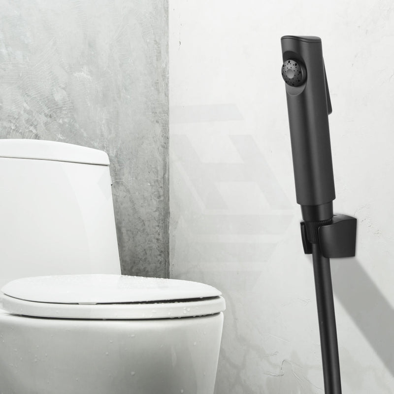 Bathroom Black Abs Handheld Toilet Bidet Spray Kit With 1.2M Pvc Water Hose