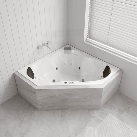 Broadway Cordoba Spa Bathtub 1530X1530X600Mm Corner Drop-In Tub With Jets Baths
