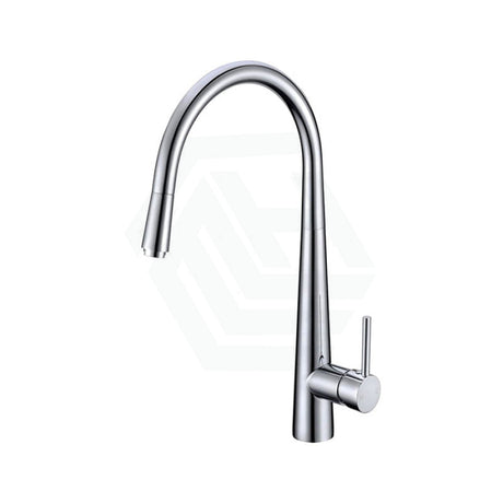 Chrome Solid Brass Round Mixer Tap With 360° Swivel And Pull Out For Kitchen Sink Mixers