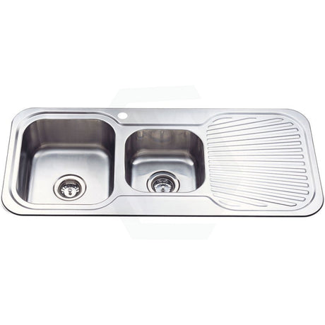 Cora 1080X480X170mm 1&3/4 Bowl Stainless Steel Kitchen Sink Single Drainer Left Right Available Hand