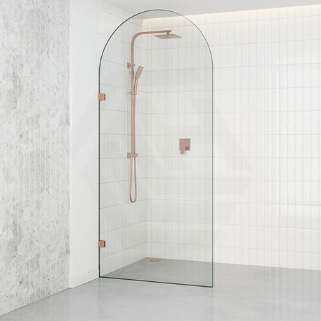 900/1000x2200mm Arch Frameless Shower Screen Fixed Panel Tempered Glass Variant Colour