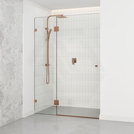 685-1400mm Wall to Wall Shower Screen Hinge and Door Panel Variant Colour Fittings Frameless 10mm Glass