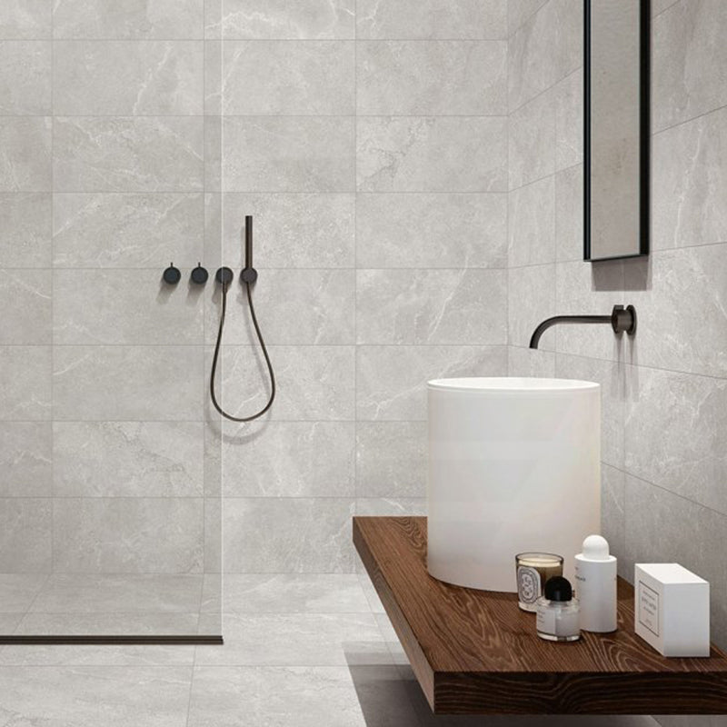 Hamilton Pearl SurfaceTec Stone Look Medium Grey 300/600/1200mm Tile
