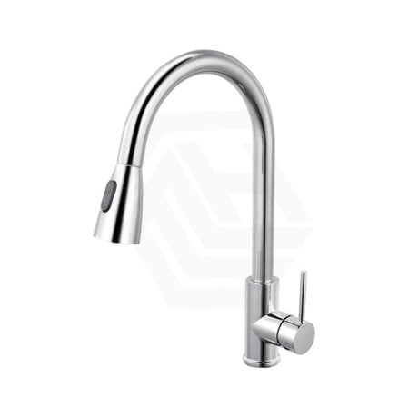 Euro Chrome Solid Brass Round Mixer Tap With 360° Swivel And Pull Out Multi Spray Option For Kitchen