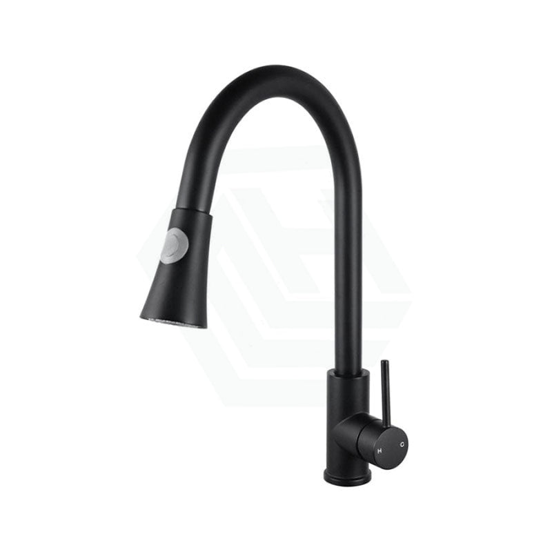 Euro Round Electroplated Black Pull Out Kitchen Sink Mixer Tap 360 Swivel Solid Brass Mixers