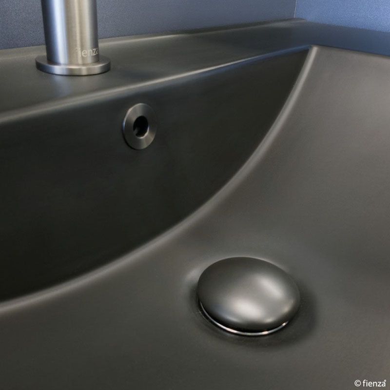 Fienza 750/900/1200mm Dolce Matt Black Ceramic Bathroom Basin-Top Vanity