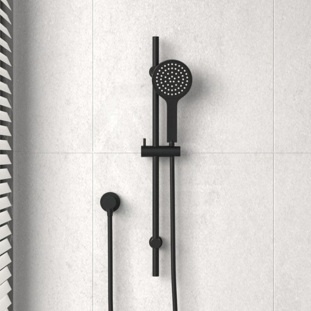 Fienza Kaya Matte Black Shower Rail With Handheld
