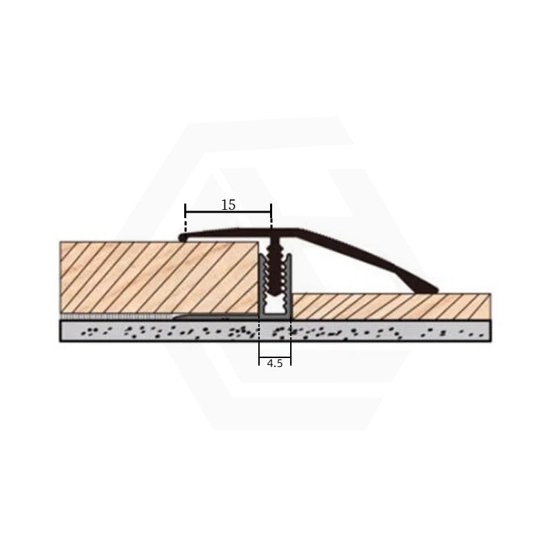 Flooring Aluminium Ramp Trim With Base 2700Mm Variant Colour Available 5001