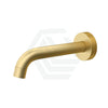 G#1(Gold) 195Mm Round Brushed Gold Solid Brass Wall Spout For Bathroom Spouts