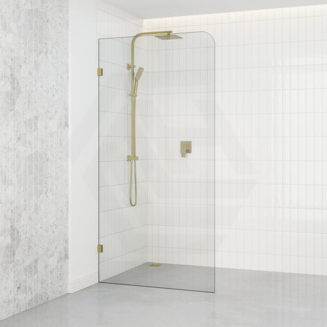 900/1000/1200X2000Mm Frameless Curved Corner Shower Screen Single Door Fixed Panel 10Mm Glass With