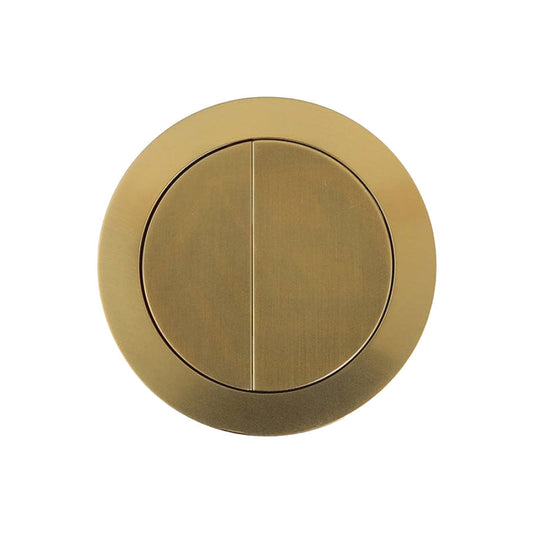 G#1(Gold) Brushed Yellow Gold Round Dual Flush Toilet Water Tank Press Button For About 46Mm Cistern