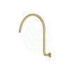 G#2(Gold) Ikon Clasico Round Brushed Gold High - Rise Shower Arm Brass Arms