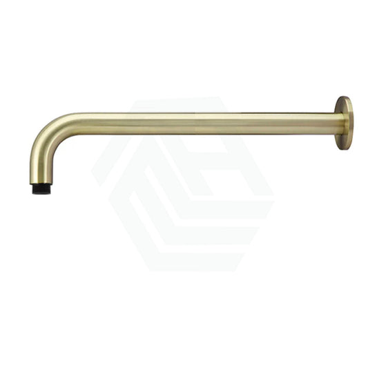 G#2(Gold) Meir 400Mm Round Wall Mounted Shower Curved Arm Pvd Tiger Bronze Solid Brass Brushed Gold