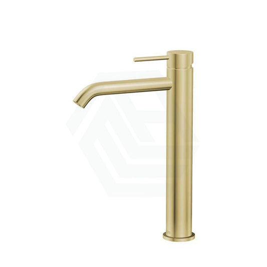G#3(Gold) Ikon Hali Pin Lever Solid Brass Brushed Gold Tall Basin Mixer Tap For Vanity And Sink