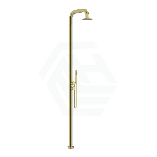 G#3(Gold) Linkware Elle 316 Freestanding Brushed Gold Twin Shower Showers