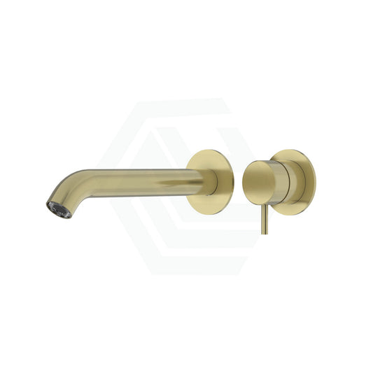 G#3(Gold) Linkware Elle 316 Stainless Steel Basin/Bath Wall Mixer With Spout Brushed Gold Mixers