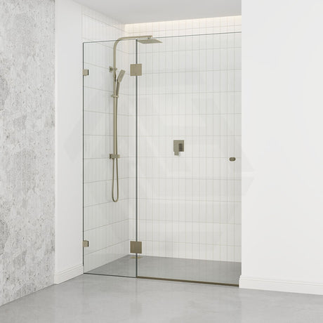 G#2(Gold) 685-1400Mm Wall To Shower Screen Hinge And Door Panel Light Brushed Gold Fittings