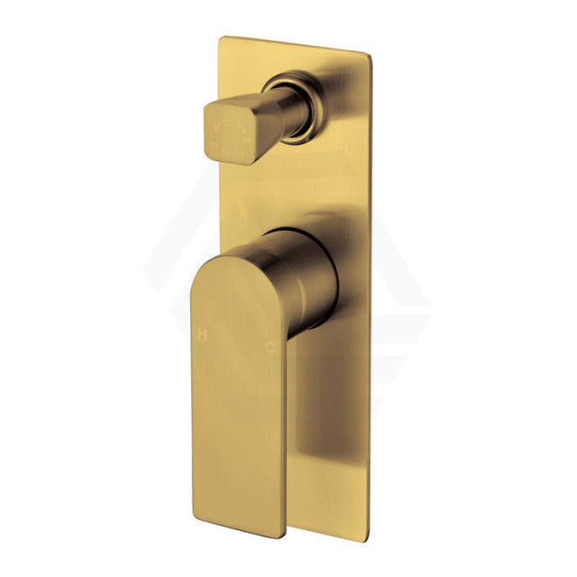 G#4(Gold) Ruki Solid Brass Brushed Gold Bath/Shower Wall Mixer With Diverter Mixers