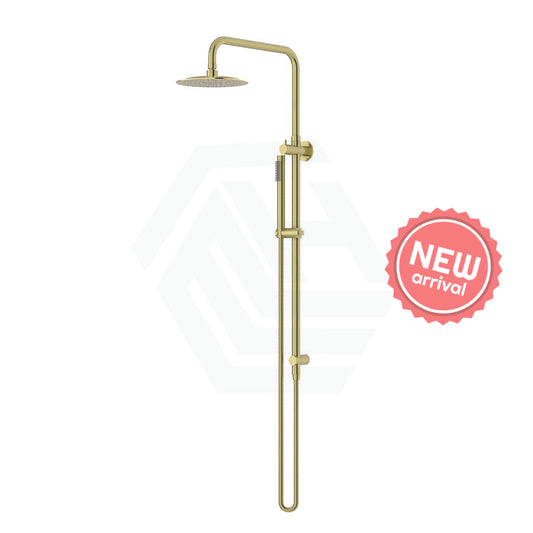 G#3(Gold) Linkware Elle 316 Brushed Gold Twin Shower On Rail Showers