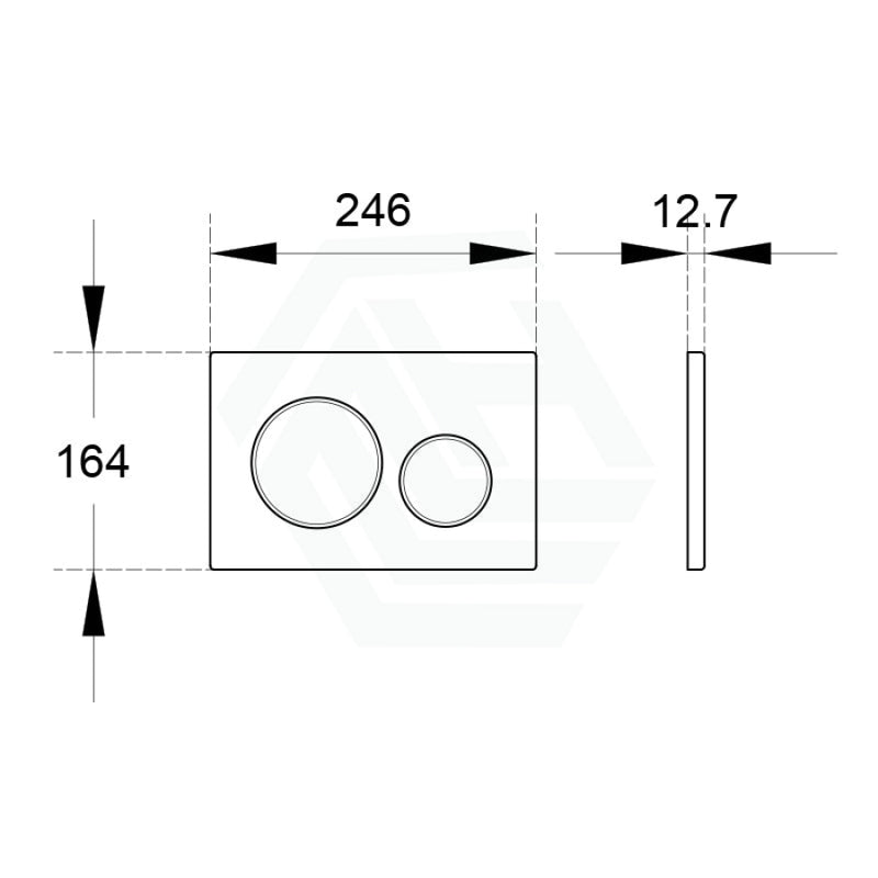 Geberit Sigma20Kj Toilet Button White Plate Chrome Trim For Concealed Cistern 115.882.kj.1