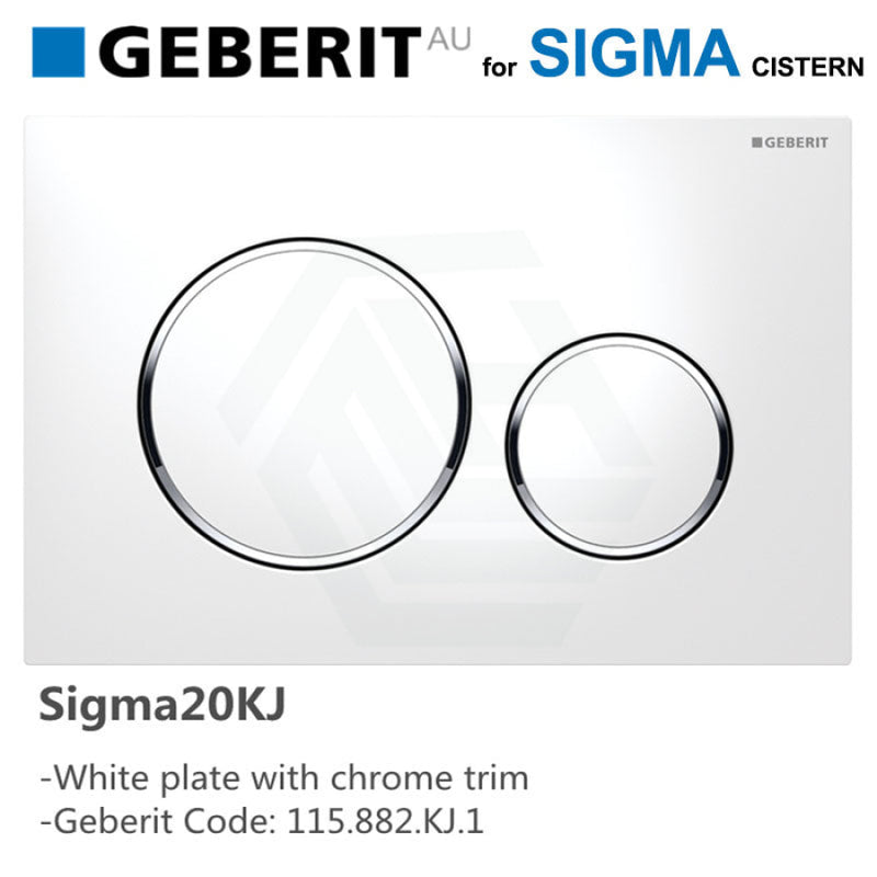 Geberit Sigma Toilet Button For Inwall Cistern White Chrome