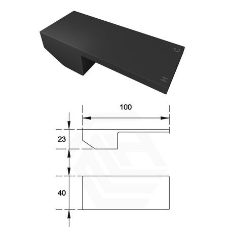 Macho Solid Brass Mixer Handle for Bathtub and Basin Chrome/Matt Black