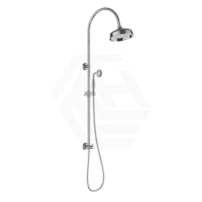 Clasico Round Chrome Twin Shower Universal Water Inlet Brass Showers