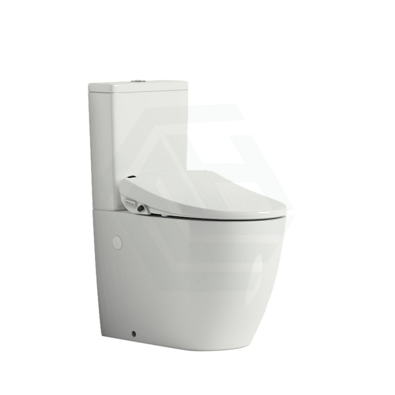 Intelligent Electric Toilet Cover Seat With Rimless Back To Wall Suite Auto Washer And Air Dryer