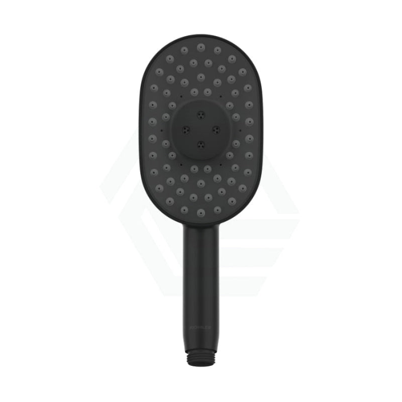 Kohler Statement Oval Matt Black 3 Functions Handheld Shower Head Only Showers