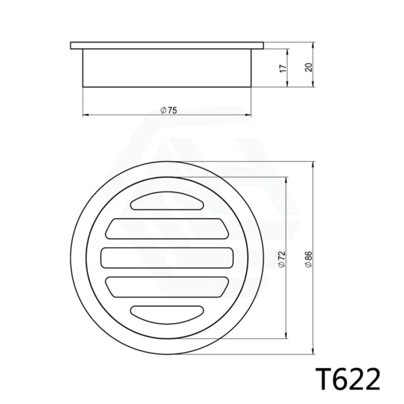 Linkware Round Floor Grate Waste 80Mm Outlet Wastes