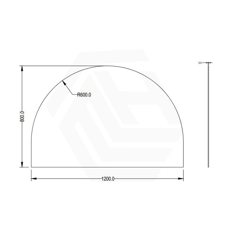 Lukka Arco 1200/1500mm Half-moon Framed Mirror Copper Free Variant Colour Available