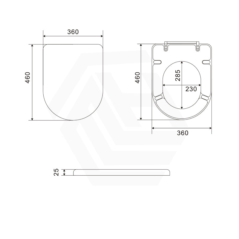 Lukka Hadden 800x360x865mm Rimless Flush Back To Wall Care Toilet Suite with Blue/Grey Toilet Seat & Flush Button