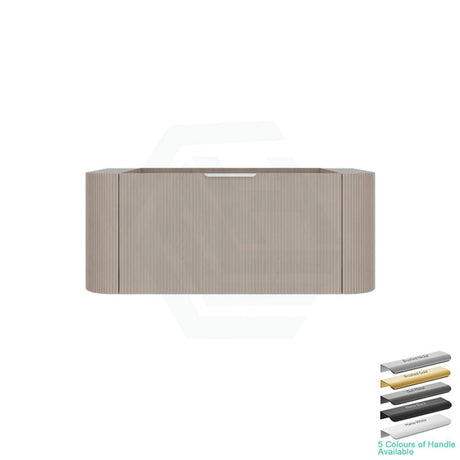 Lukka Agena 600-1800mm Costal Oak Fluted Wood Grain Wall Hung Vanity with Multi-colour handle and with/without Top