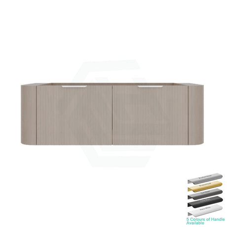 Lukka Agena 600-1800mm Costal Oak Fluted Wood Grain Wall Hung Vanity with Multi-colour handle and with/without Top
