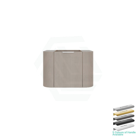 Lukka Agena 600-1800mm Costal Oak Fluted Wood Grain Wall Hung Vanity with Multi-colour handle and with/without Top