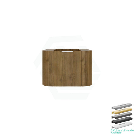 Lukka Agena 600-1800mm Prime Oak Fluted Wood Grain Wall Hung Vanity with Soft Closing Drawers