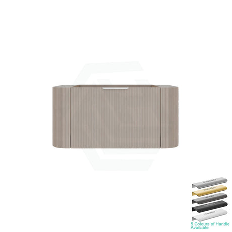 Lukka Agena 600-1800mm Costal Oak Fluted Wood Grain Wall Hung Vanity with Multi-colour handle and with/without Top